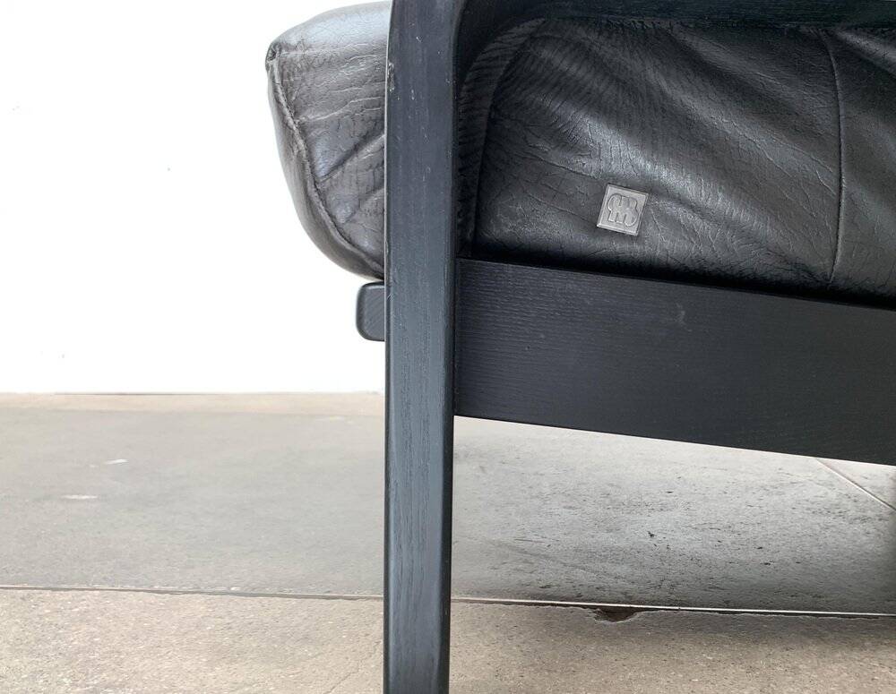 Postmodern German brutalist lounge chair by Rolf Benz for Musterring, 1990s.