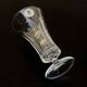 1970s 4 Champagne Flutes Clear Faceted Glass