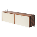 Floating 2-piece wall unit by Nisse Strinning for String, Sweden, 1950s