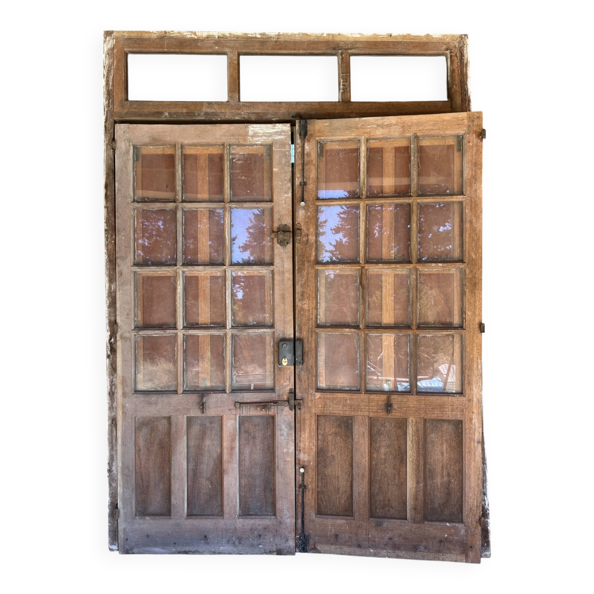 Wooden doors for an old shop front + frame