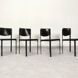 Matteo Grassi black leather dining chairs