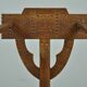 Pair of vintage antique Scandinavian oak Monk chairs, Sweden 1950s