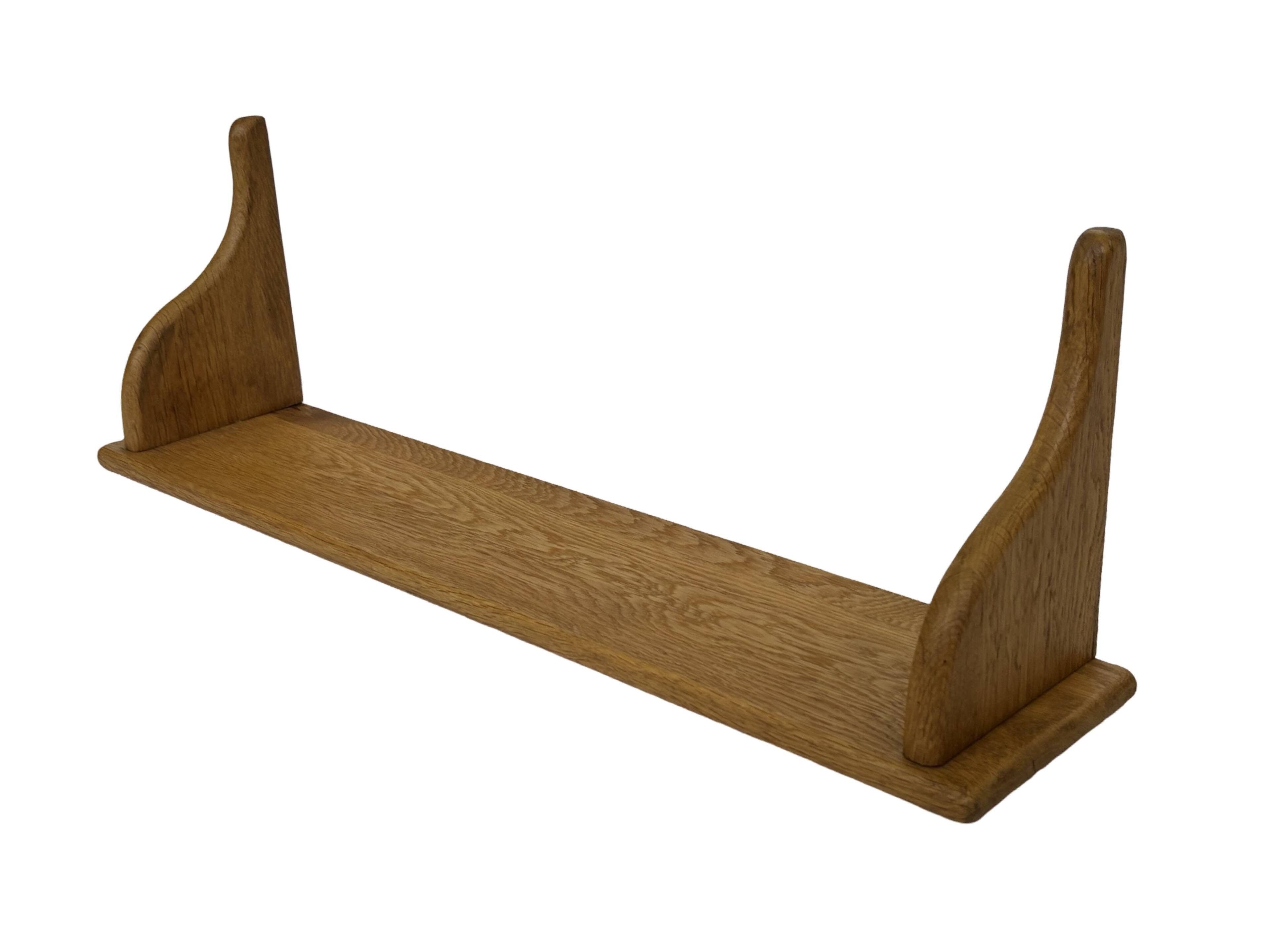 Vintage oak wall rack book shelf 1970s wood minimalist design