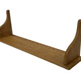 Vintage oak wall rack book shelf 1970s wood minimalist design