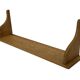 Vintage oak wall rack book shelf 1970s wood minimalist design
