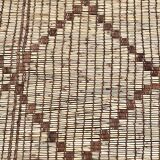 Mauritanian African mat in leather and reeds