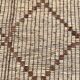 Mauritanian African mat in leather and reeds