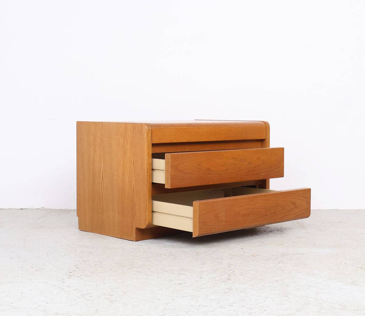 Set of vintage oak bedside tables from Moser, Germany, 1970s
