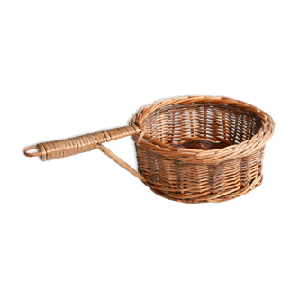 Wicker basket or wall décor, 60s