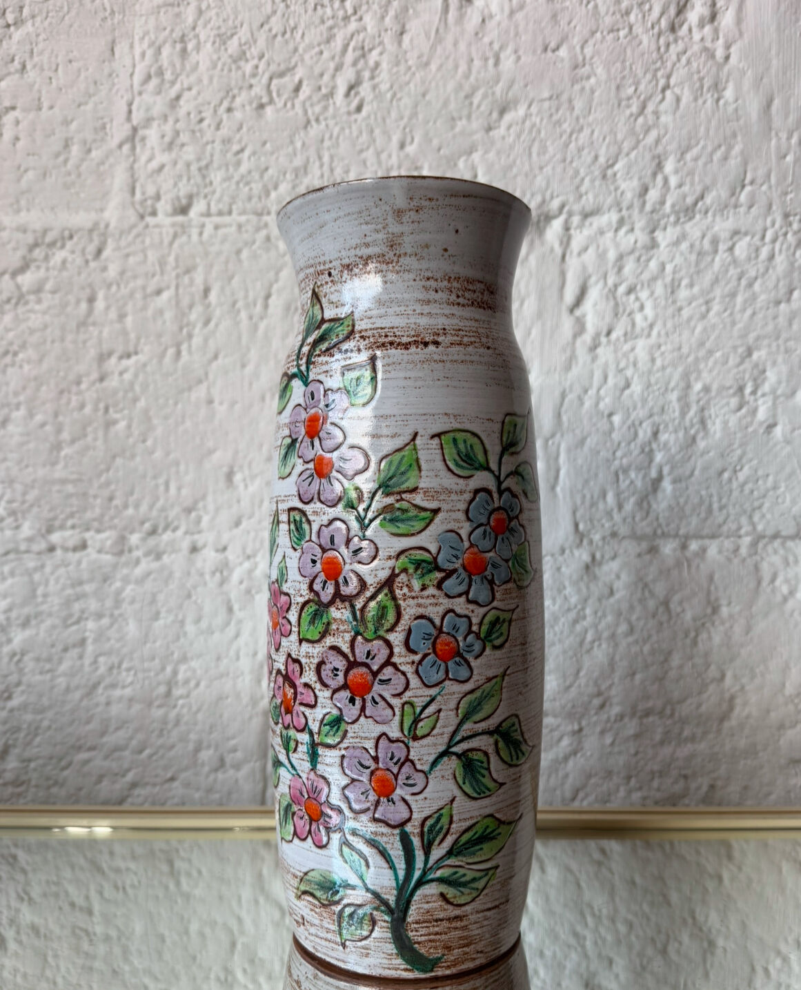 Large ceramic roller vase from Vallauris, 1960s