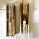 Pair of Vitrika wall lamps in glass and brass