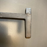 Chenets modernist bronze and cast iron