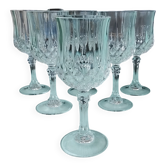 6 verres à pied en cristal