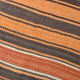 4x7 Pale Orange Kilim Rug, Rugged Rug, Antique Bohemian Style, 128x215Cm