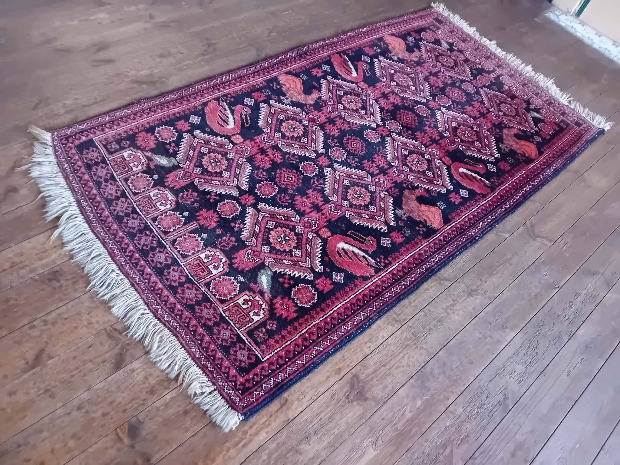 Handmade Belouch Persian rug 198x109cm