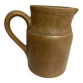 Pichet en grès émaillé marron Digoin 1960