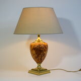 Lamp made of brass and peccari leather