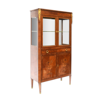 Louis XVI style marquetry showcase