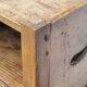 Table de chevet ancienne en bois, poignées latérales ajourées, fin XIXe