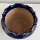 Pair, cache pots, royal doulton, english earthenware, 1920-1930, floral decoration, blue and gold, marks in