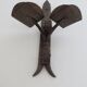 Series of 3 brutalist double wall candle holders in wrought iron beaten 40 years 50
