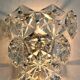 Midcentury Crystal Wall Lamp Kinkeldey, Germany, 1970s