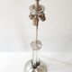 Pied de lampe art déco en acier & plexiglas