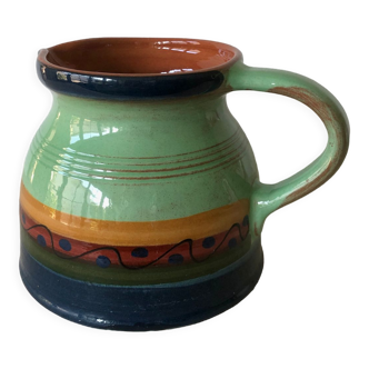 Handmade ceramic pitcher