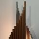 Table Lamp with Organ Pipes – 5 Light Points, Chrome Steel and Metal