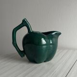 Green ceramic apple shaped pitcher
