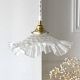 Antique pleated pendant light