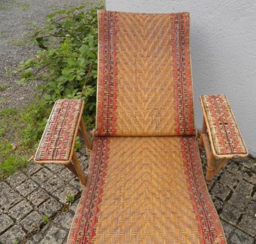Rattan chaise longue 1900