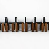 Set of 6 Monk Dining Chairs by Afra & Tobia Scarpa for Molten