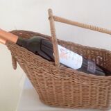 Basket Wicker with handle for bottle