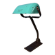 Erpé banker’s lamp with a turquoise enamel shade.