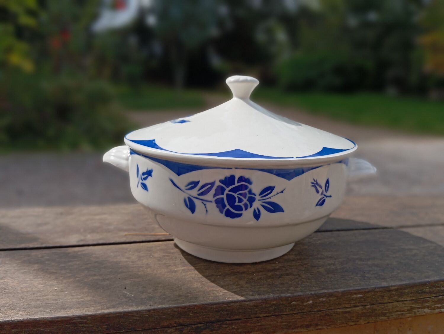 Art Deco Corsica soup tureen or vegetable dish by Digoin Sarreguemines 1930