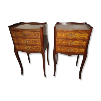 Pair of Louis XV style bedside tables