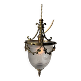 Crystal and bronze lantern