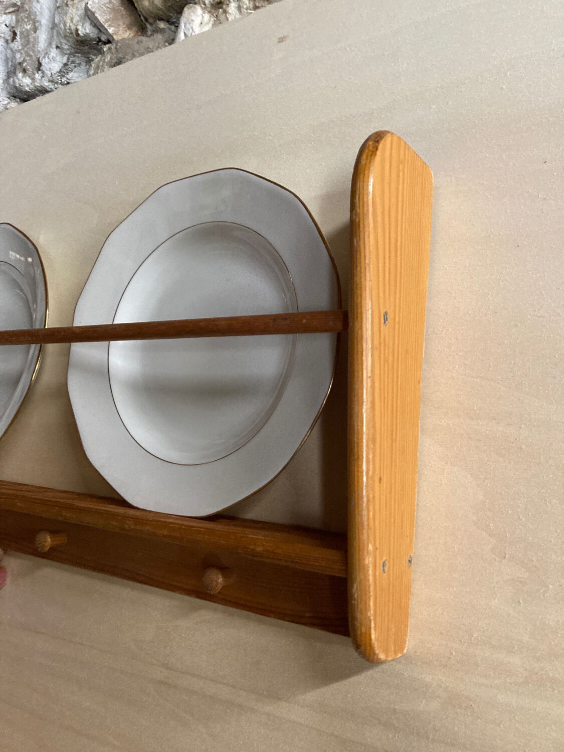 Wooden wall shelf 1980