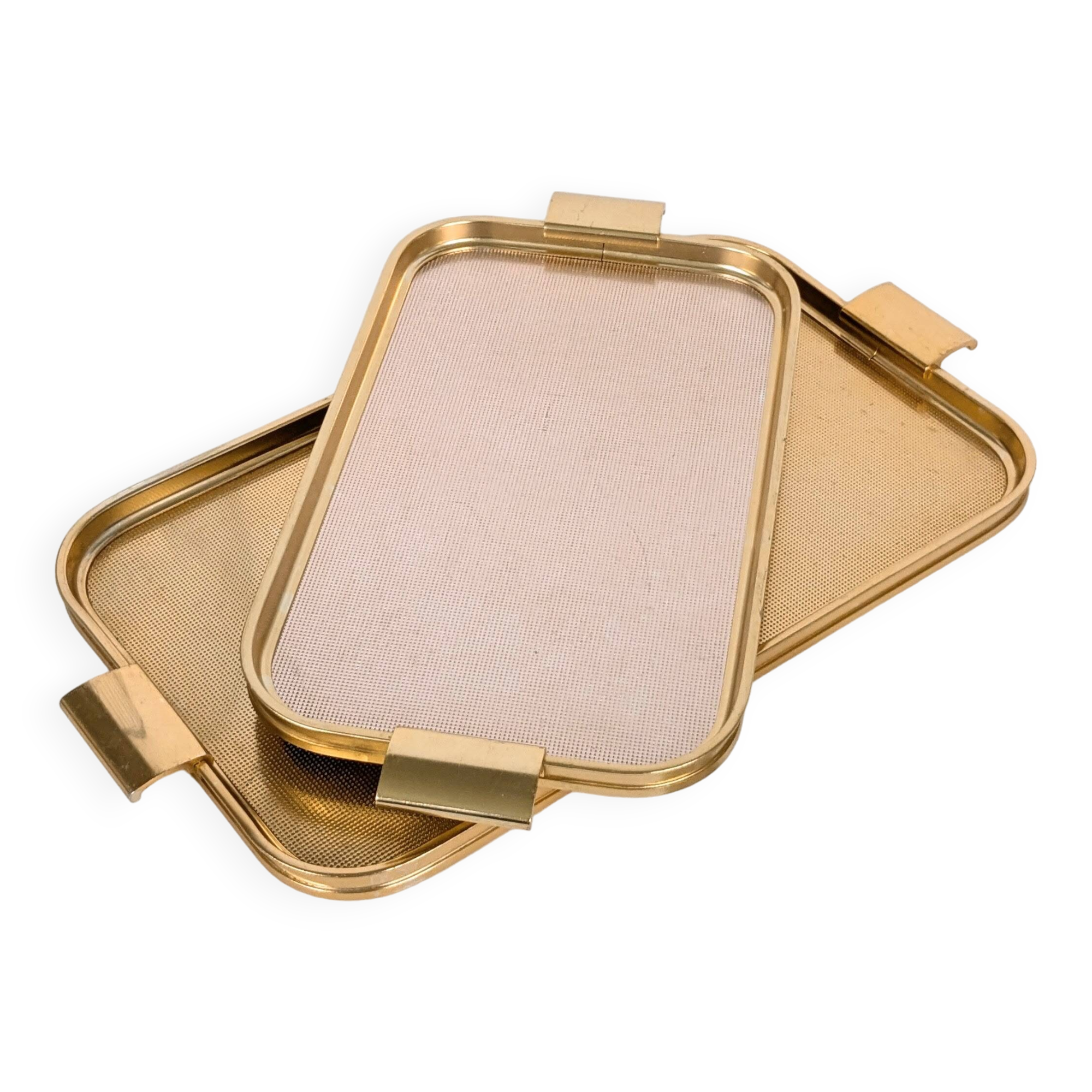 60s Cocktail Trays | Set of 2 | Gold Metal