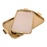 60s Cocktail Trays | Set of 2 | Gold Metal