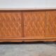 Enfilade 4 portes 1950-1960 pieds compas merisier