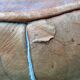 Leather pouf