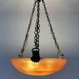 Art Deco pendant light in marbled glass