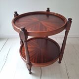 Coffee table / Side table / Round wooden end table