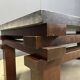 Vintage wooden and stone top coffee table, 1970s