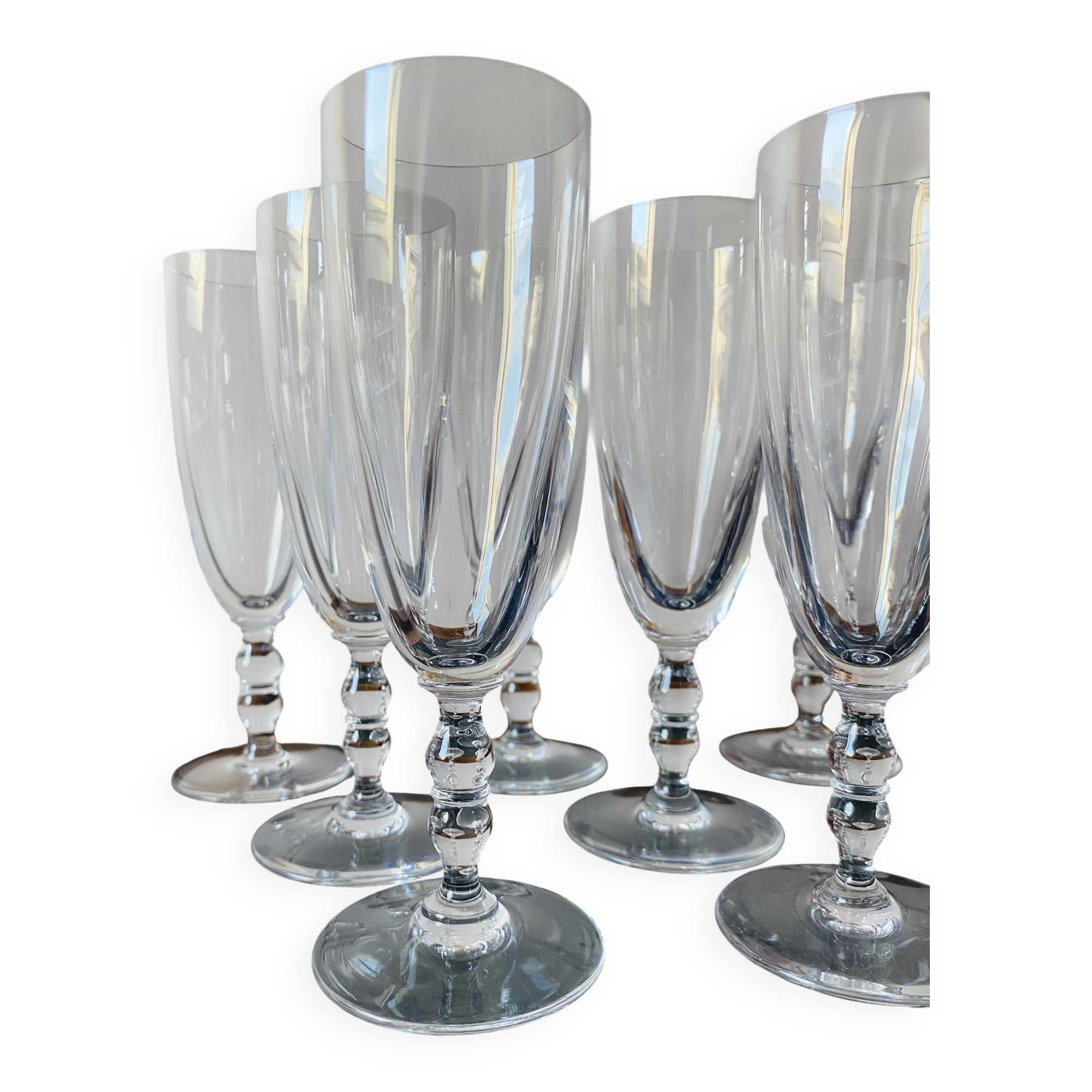 Saint Louis crystal flutes