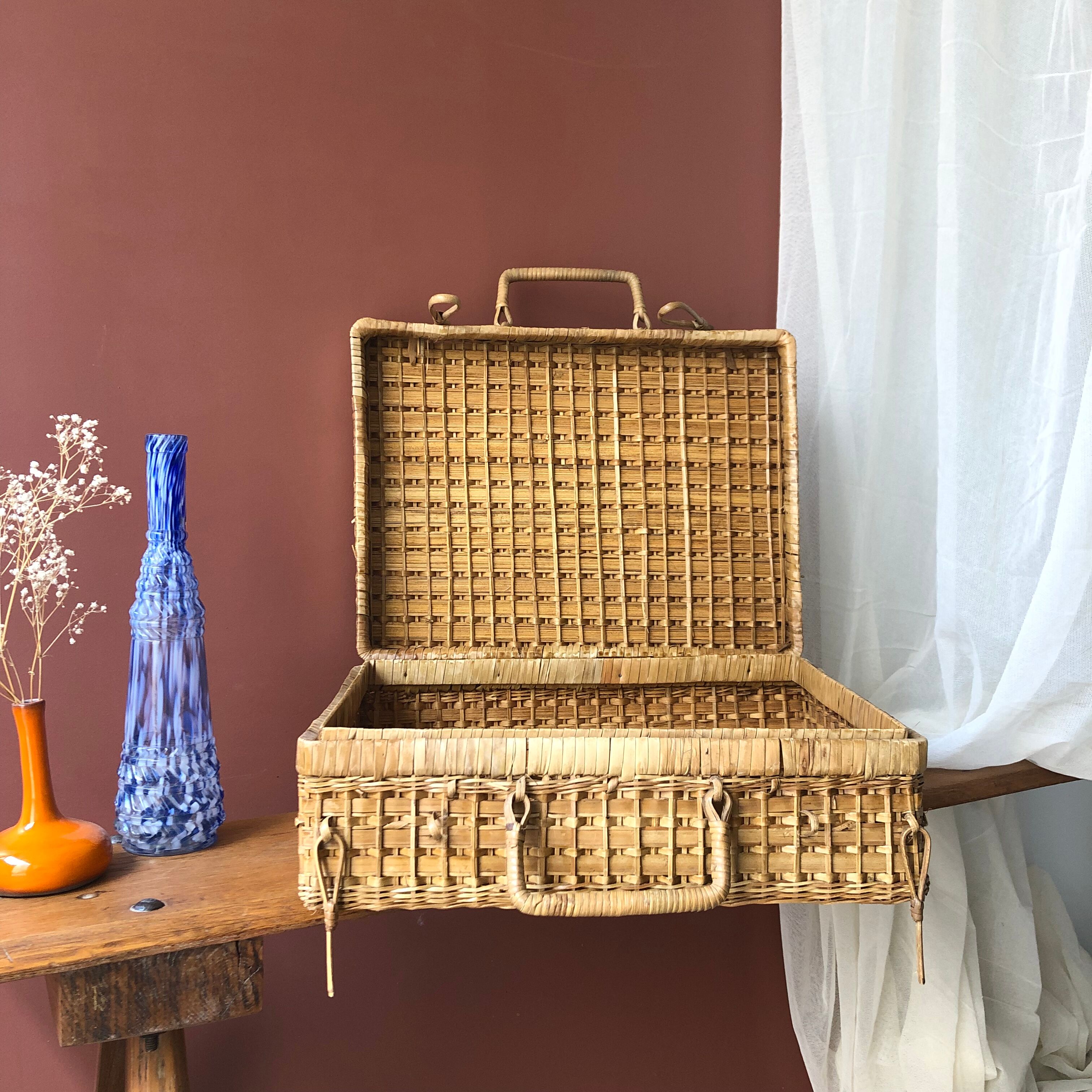 Wicker suitcase