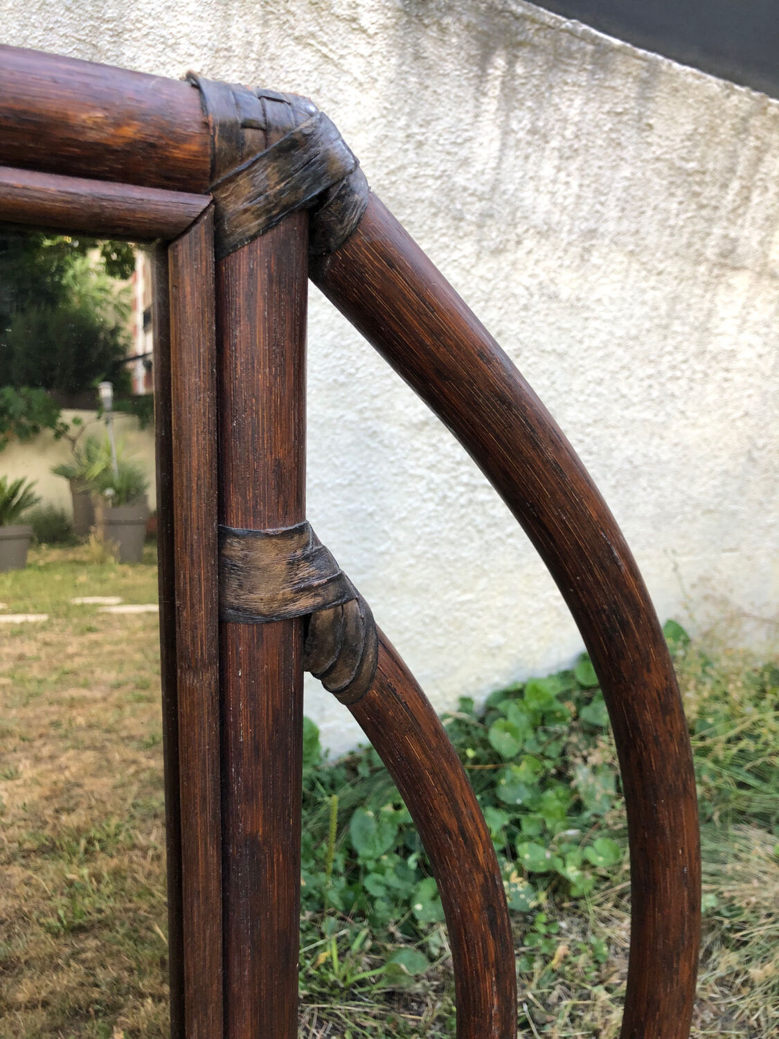 Vintage bamboo/rattan mirror