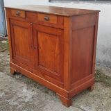 Old Parisian buffet in rustic oak 2 drawers 2 doors vintage country storage unit